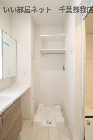 D-ROOM君塚ⅠBの洗面所|スペースが確保できる洗面所です