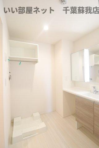 D-ROOM君塚ⅠBの洗面所|広い洗面スペース