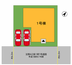 糟屋郡志免町別府東２丁目３期　１号棟の区画図