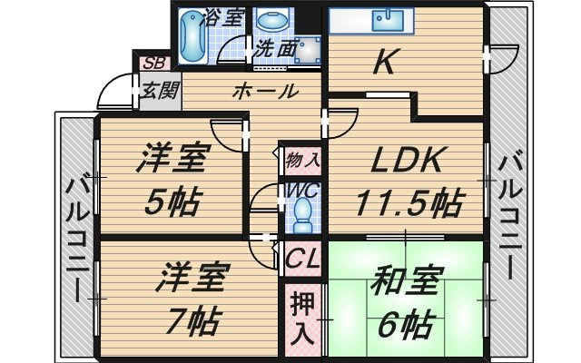 カーサエクセレントの間取り