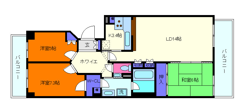 パーク・ハイム東芦屋町の間取り