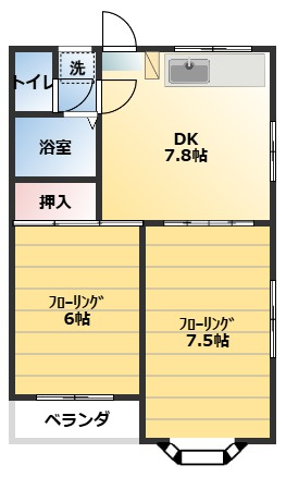 【間取り】 | コーポ双葉Ⅰ