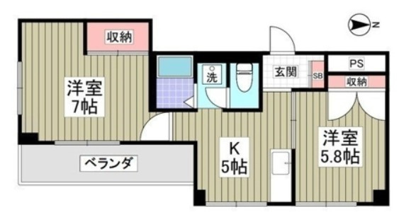 三ツ和マンションの間取り