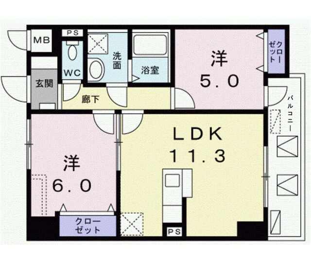 レジデンス桜樺の間取り