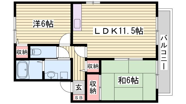 第３山下ハイツの間取り
