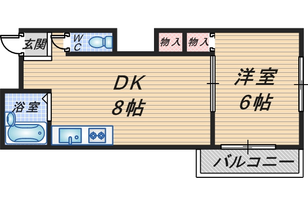 キャロル豊中本町Ⅱの間取り