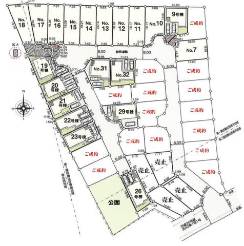 豊見城市渡橋名浜原（全39棟）22号棟の区画図|22号棟　