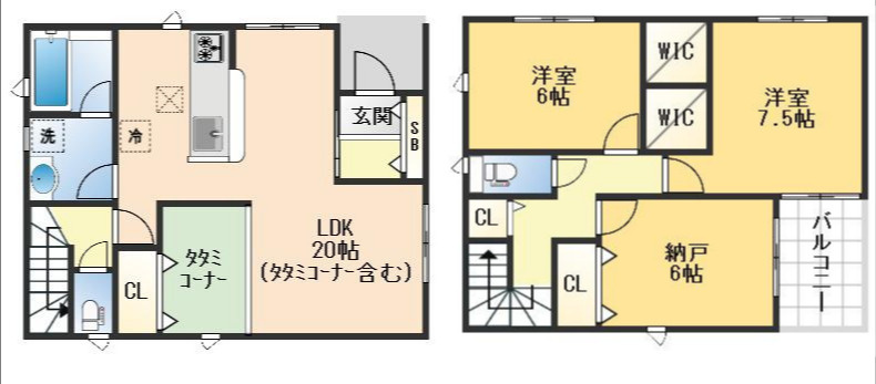 摂津市鳥飼西4丁目　新築戸建の間取り