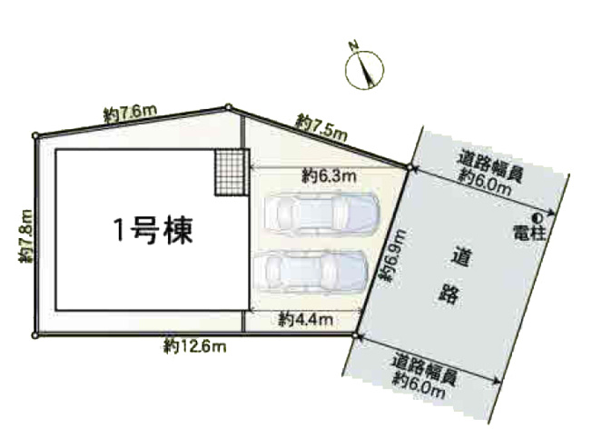 【区画図】 | 半田市美原町１丁目225『仲介料無料』新築戸建て | 1号棟