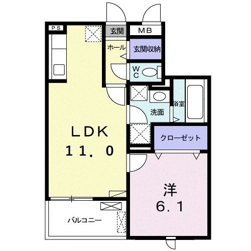 ウィルビレッジＢの間取り