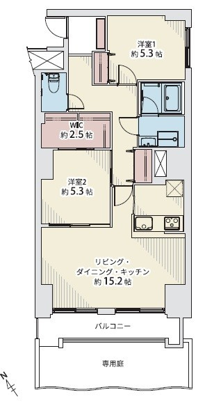 シャンボール豊平の間取り