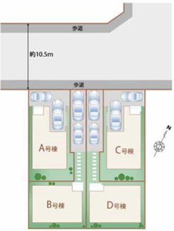 【区画図】 | 東大和市向原４丁目　新築戸建　【全4棟】