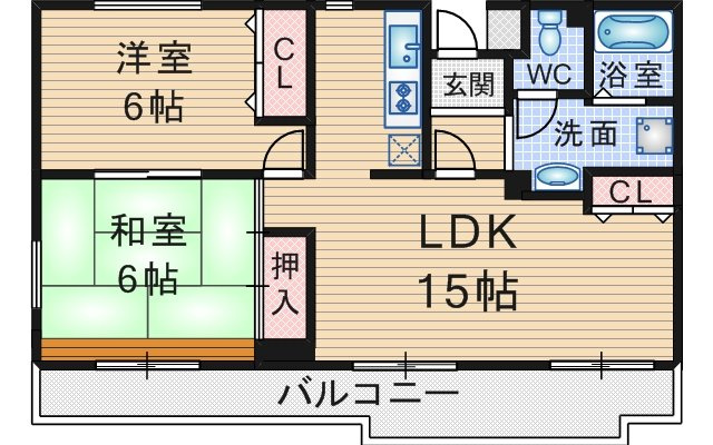 クレール豊中曽根の間取り