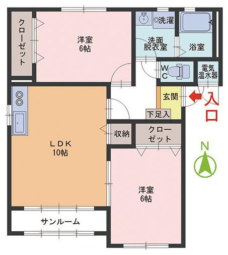 ファミールＥＣ３　Ｓ棟の間取り