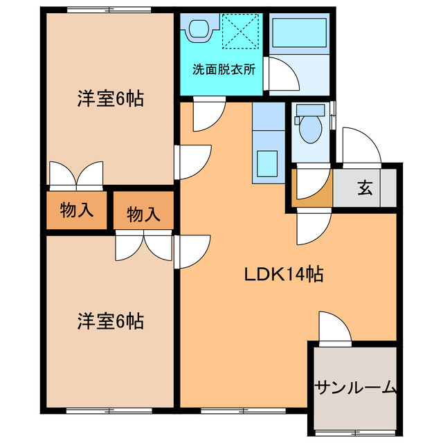 グレースタウンAの間取り