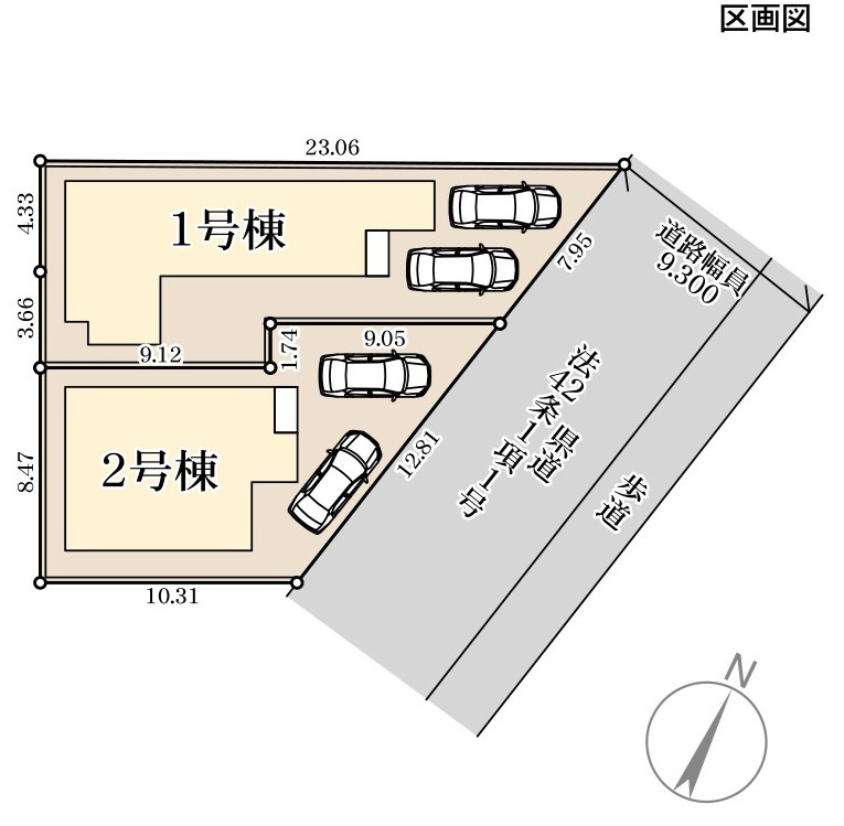 リーブルガーデン／合志市幾久富第５／1号棟の区画図