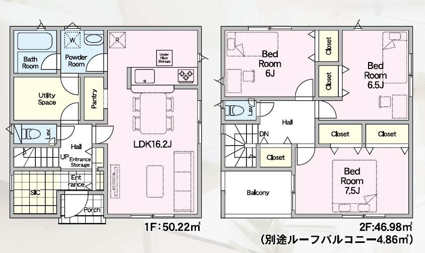 茨城町前田第6　新築戸建　3号棟の間取り