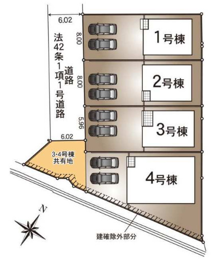 クレイドルガーデン光市中島田第1の区画図