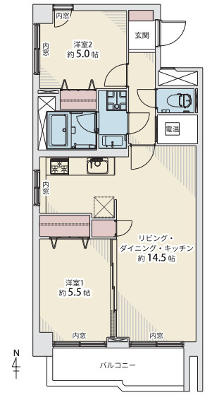 金山レックスマンションの間取り