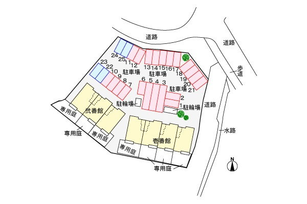 リバーサイドハウス弐番館の区画図