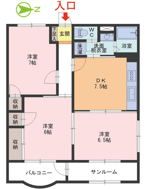 トレビアン大東の間取り