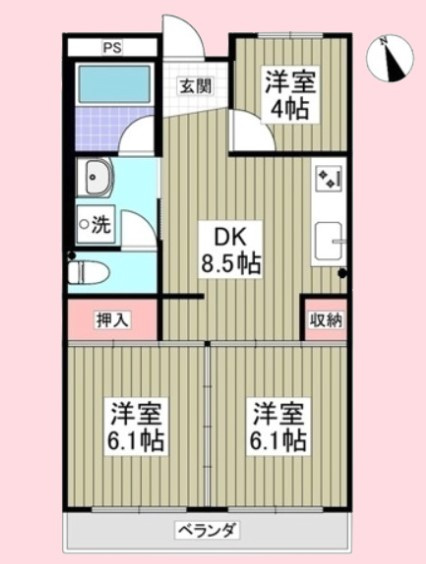 丸新ハイツの間取り