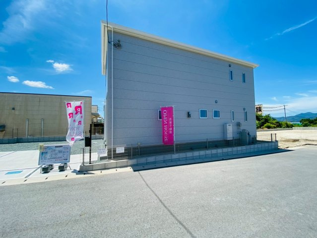リーブルガーデン／合志市野々島／１号棟の前面道路含む現地写真