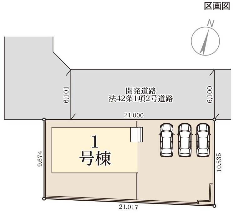 リーブルガーデン／合志市野々島／１号棟の区画図