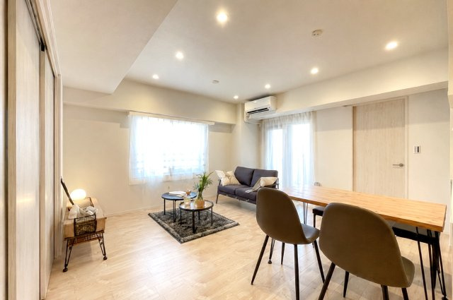 フェアロージュ西葛西四季の道の居間・リビング|■リノベーション施工例※実際の施工内容と異なる場合があります。
