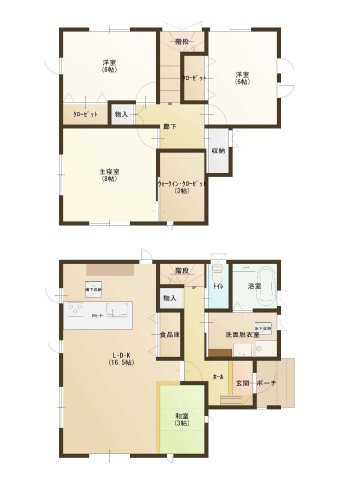 原田町戸建の間取り