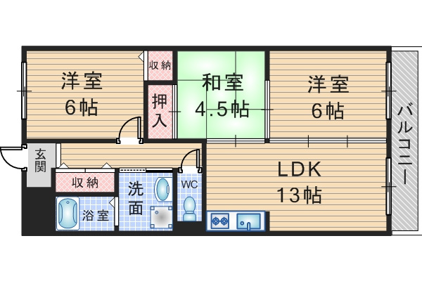 ラポール西緑丘の間取り