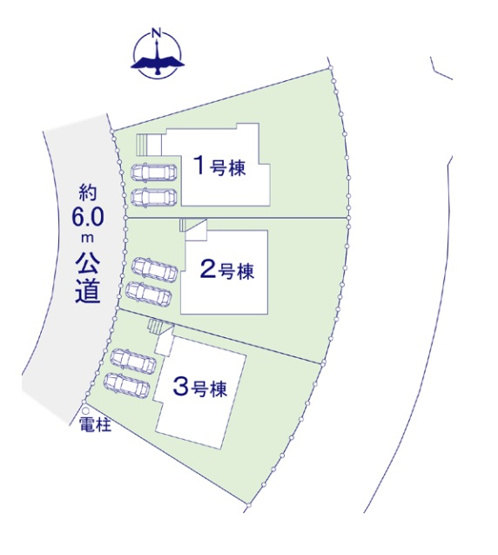 【区画図】 | 福岡市西区生松台1丁目3期　3号棟（全3棟）【仲介手数料無料・0円】 | 区画図です。3号棟