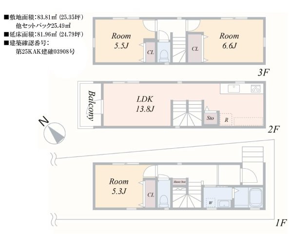 【横浜市南区井土ケ谷中町29-3新築戸建て】★仲介手数料無料★（大岡小学校・南中学校）の間取り