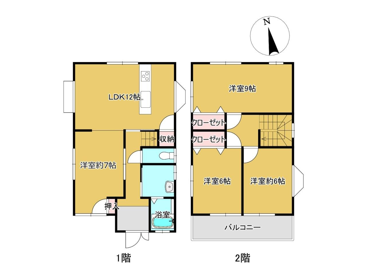 高知市大津乙　中古戸建の間取り
