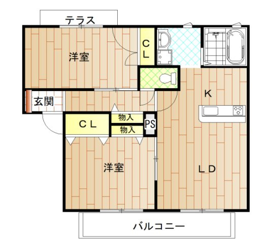 【間取り】 | グリーンコート上牧