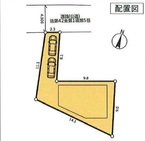 【横浜市南区大岡1丁目42-24新築戸建て】★仲介手数料無料★（大岡小学校・南中学校）の区画図