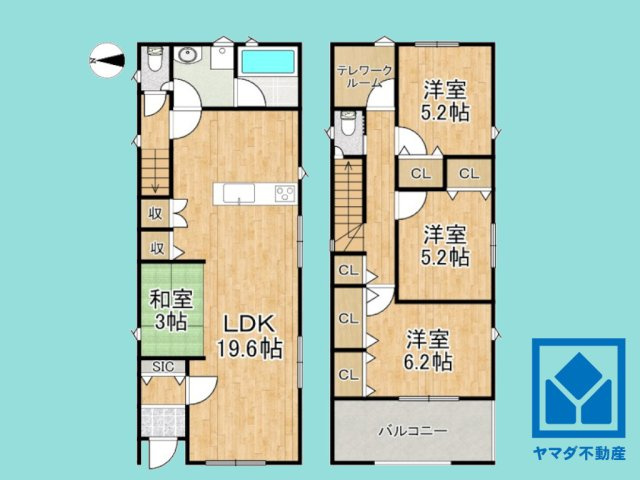 京田辺市薪　第9の間取り|図面と現況が異なる場合は現況を優先いたします。
