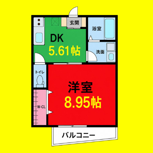アーバンライフ桜山　名古屋市賃貸　仲介手数料無料の間取り