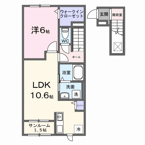 メゾンドラフォーレリーヴル　Ⅲの間取り|間取図