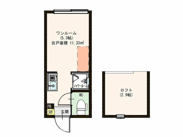 板橋区若木１丁目のアパートの間取り