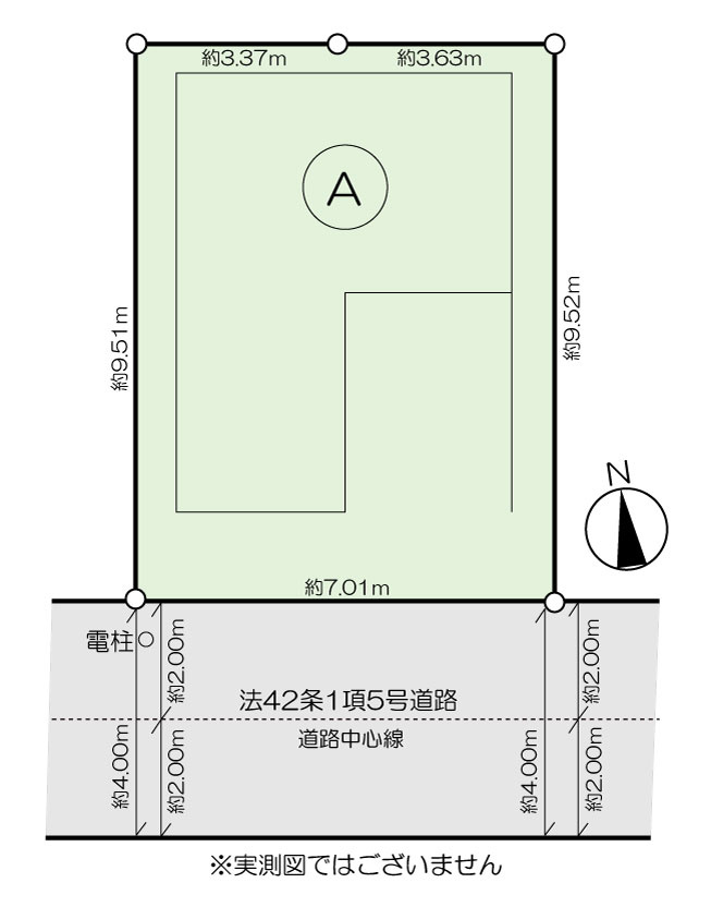 足立区古千谷本町２丁目　新築分譲住宅　限定１邸の区画図