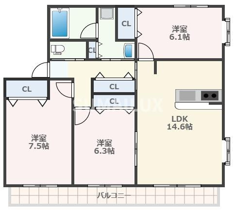 アクアBの間取り