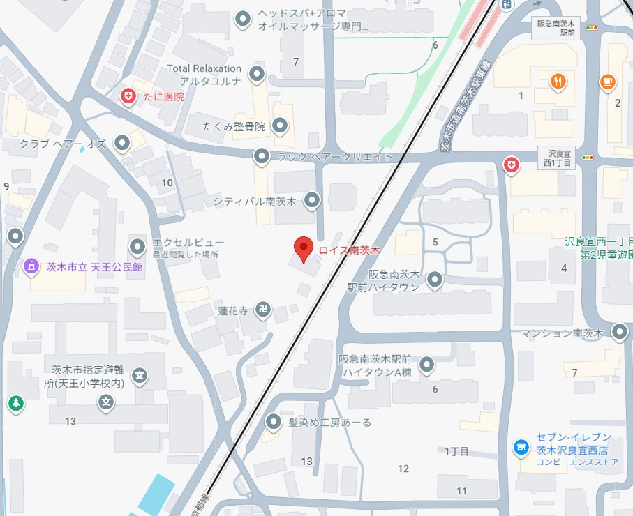 ロイス南茨木の地図