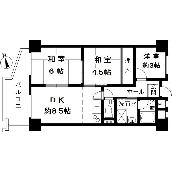 高槻センチュリーマンションの間取り