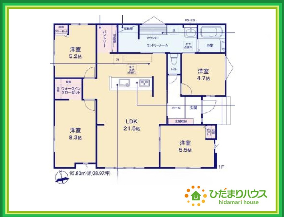 日立市東大沼町12期　新築戸建　2号棟の間取り|一人部屋が実現できる４LDK間取りです。将来お子様の一人部屋をお考えの方にオススメな物件です☆彡