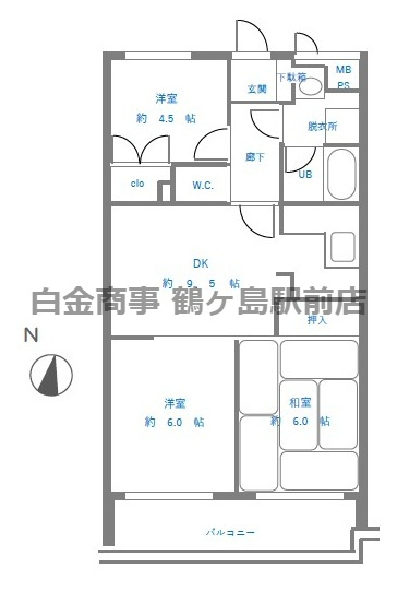 ライオンズマンション川越笠幡の間取り