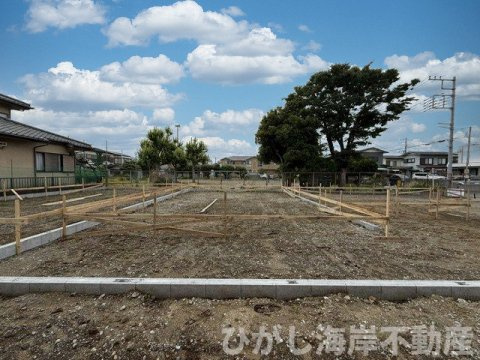 茅ケ崎辻堂元町５丁目　新築戸建　全３棟の外観|6月19日撮影　建築中　現地外観