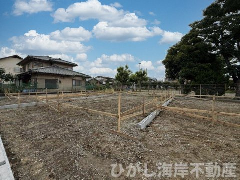 茅ケ崎辻堂元町５丁目　新築戸建　全３棟の外観|6月19日撮影　建築中　現地外観
