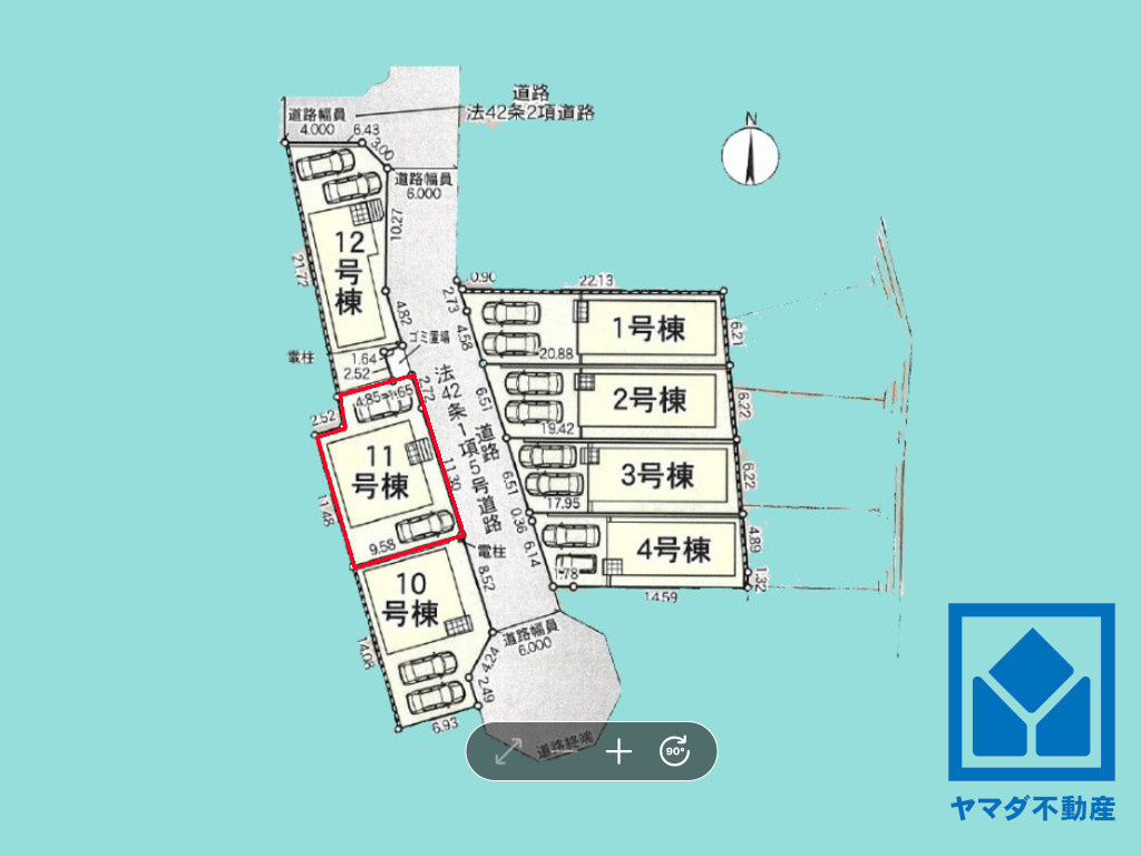 京田辺市薪　第9の区画図