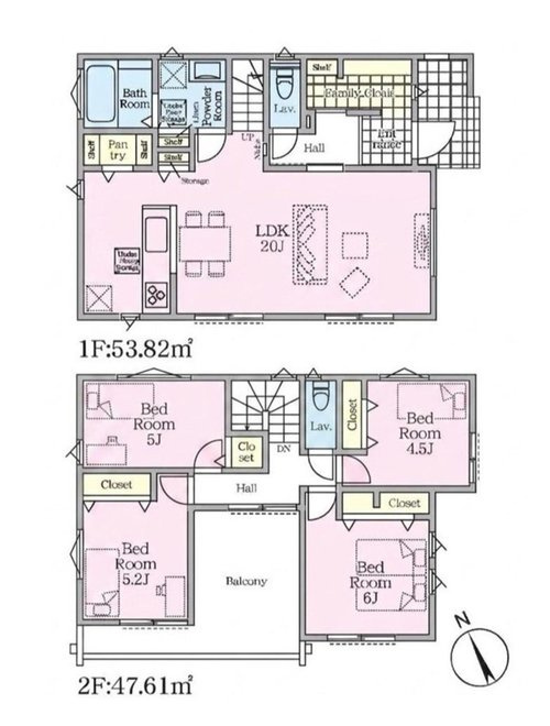 【横浜市都筑区東山田4丁目30全10棟新築戸建て】★仲介手数料無料★（東山田小学校・東山田中学校）の間取り